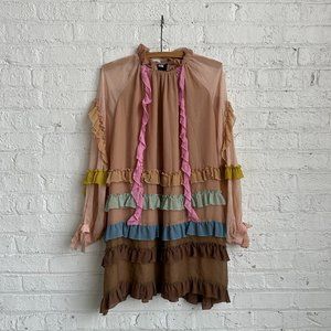 Cynthia Rowley Avery Swing Ruffle Mini Dress